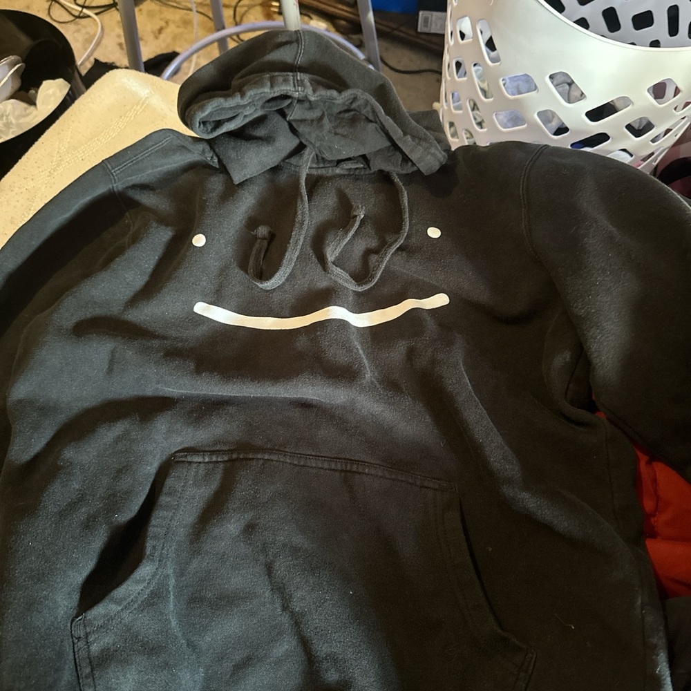 Black Smiley Face Hoodie
